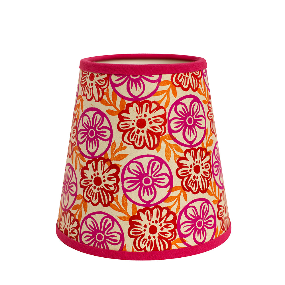 Snowshill in Pink, Orange and Red on Oatmeal