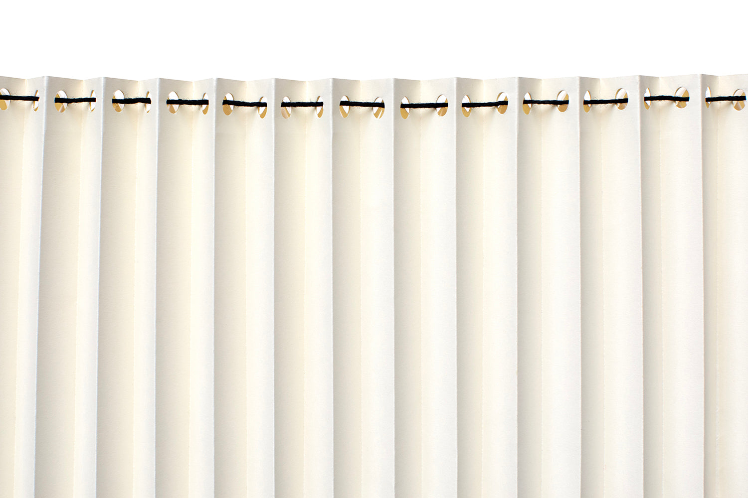Ivory Pleated Lampshade with Black Cotton
