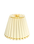 Ivory Pleated Lampshade with Yellow Cotton