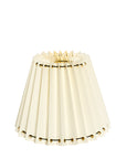 Ivory Pleated Lampshade with Black Cotton