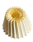 Ivory Pleated Lampshade with Yellow Cotton