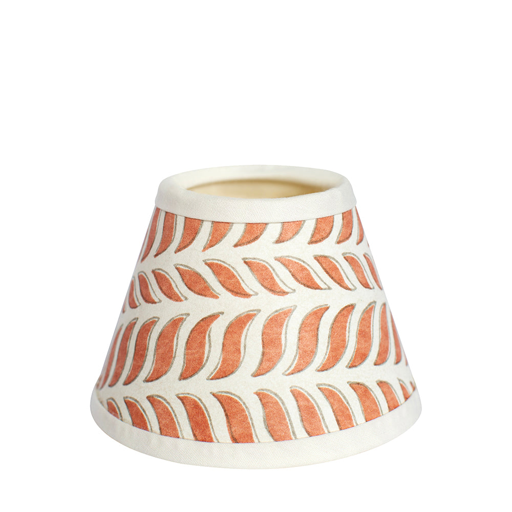 Small Chalky White Cordless Lamp and Delphine Terracotta Lampshade