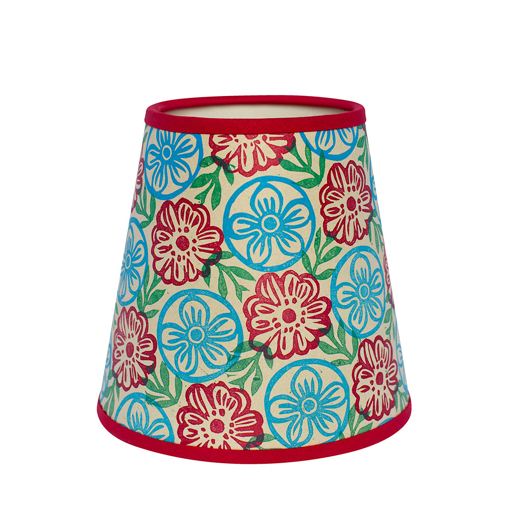 Snowshill in Blue, Red and Green on Oatmeal
